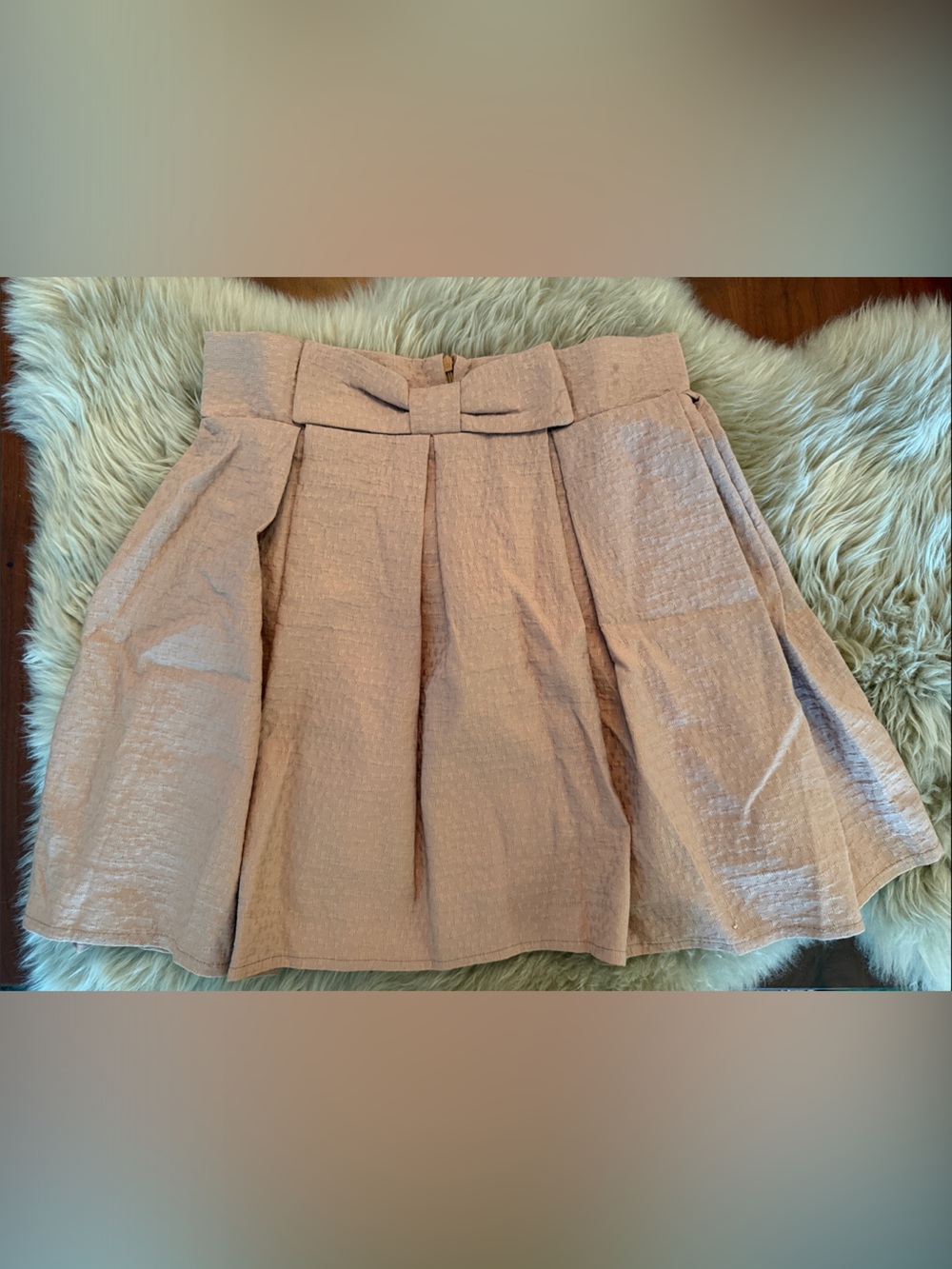 Chicwish Blush Pink Circle Skirt with Bow Waist